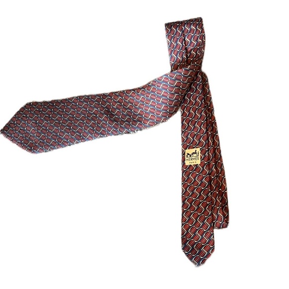 Men’s Hermes 100% silk tie - Picture 1 of 5